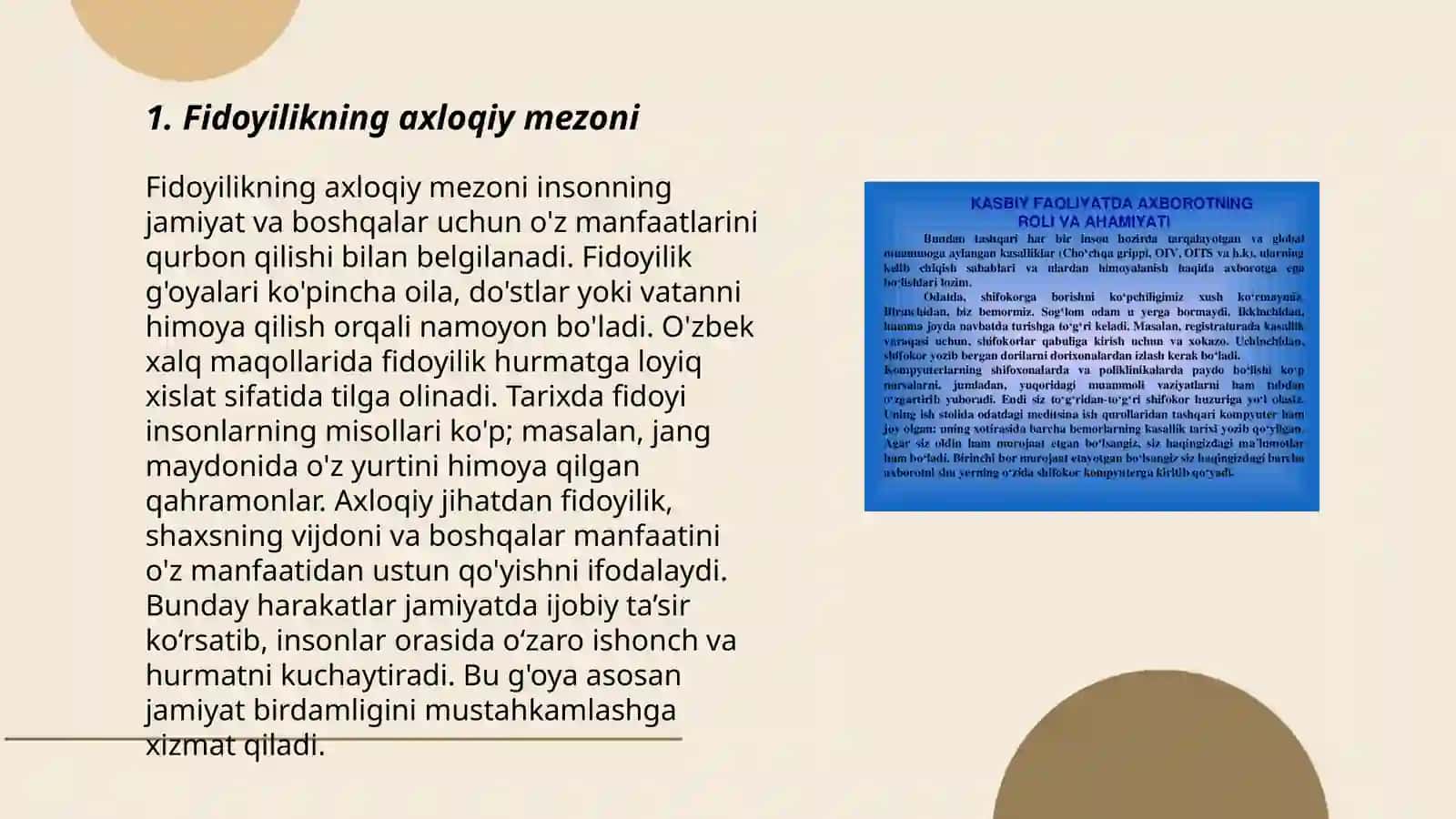 Halollik va fidoiylikning axloq va ma’naviyat tizimidagi oʻrni 3