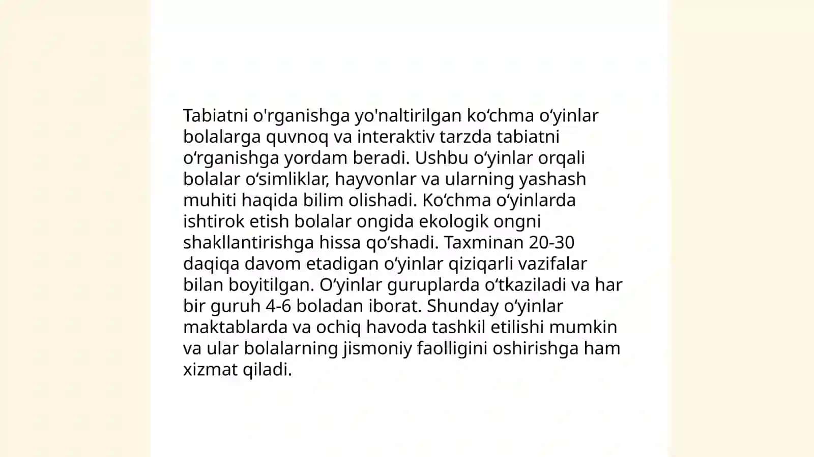 Maktabgacha yoshdagi bolalarni ekologik tarbiyalashda o'yin texnalogiyalar 3