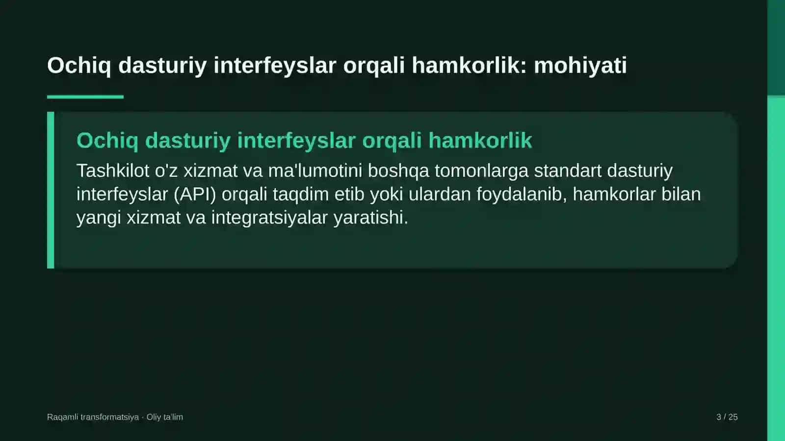 sport majmualarida ochiq dasturiy interfeyslar orqali hamkorlik qilish 8056 3