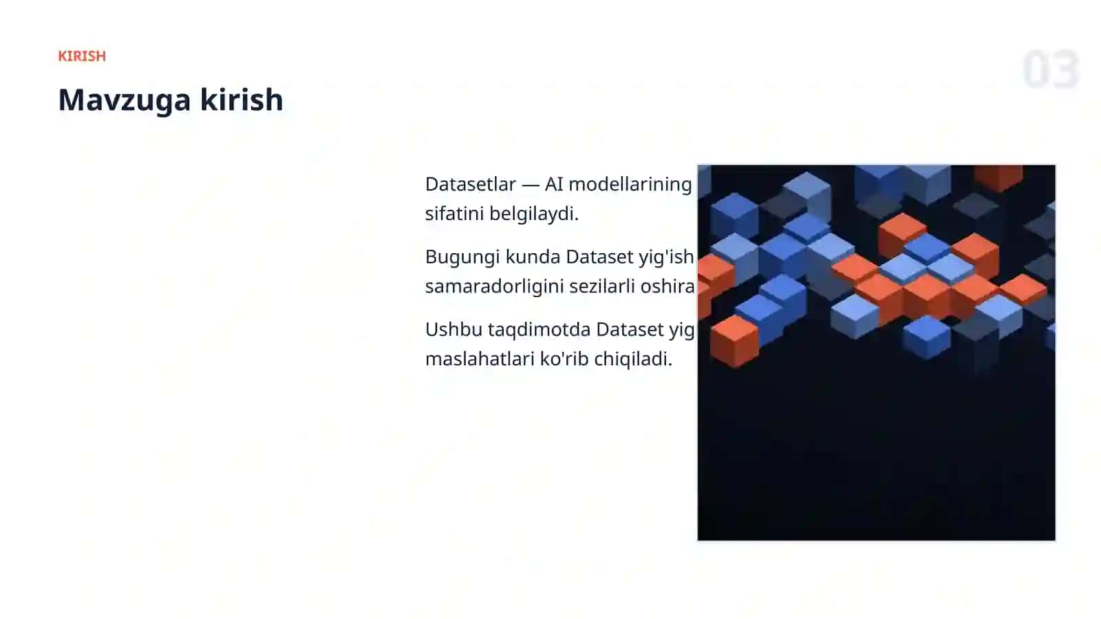 Datasetlar va ma'lumot 3