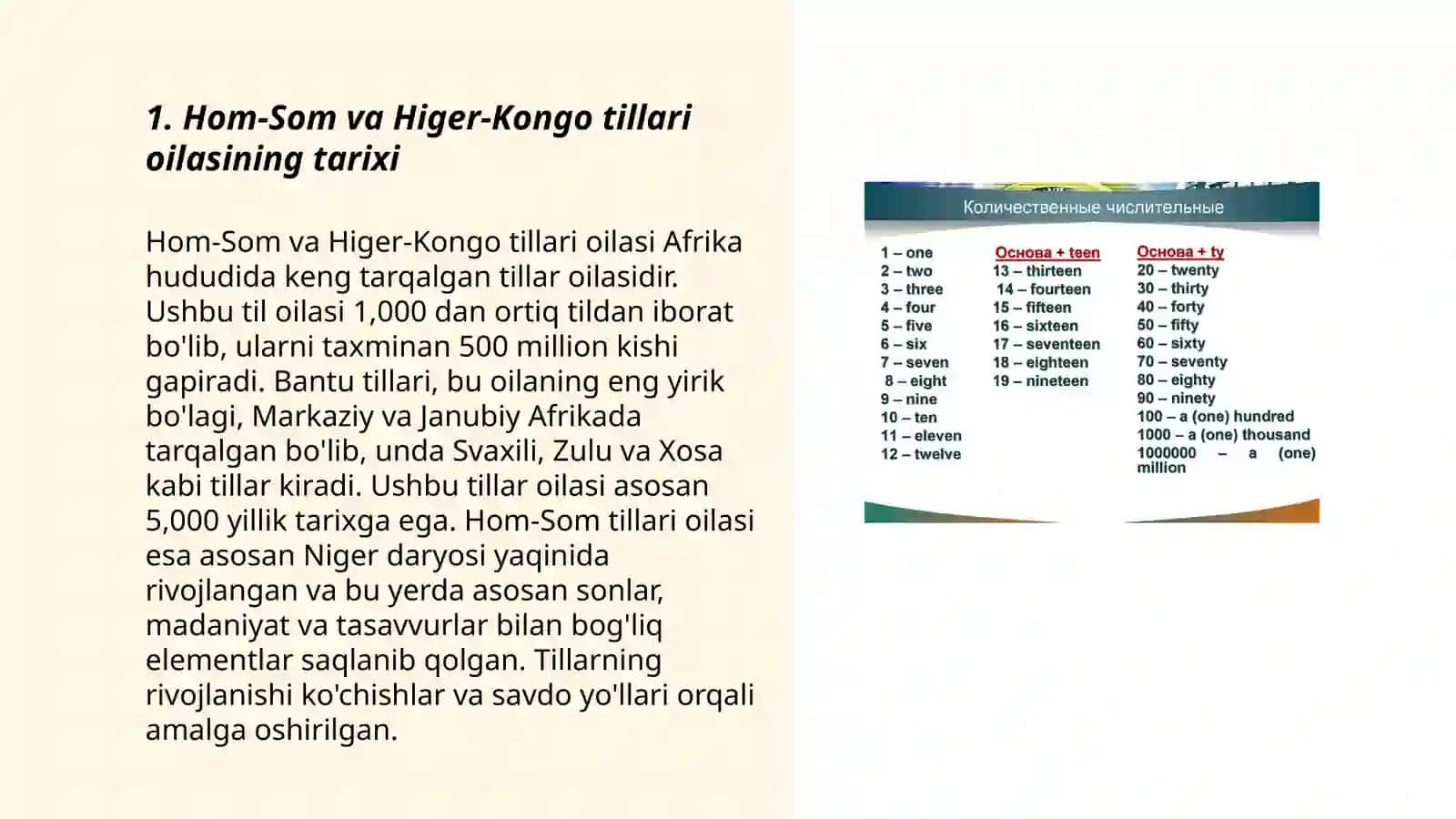 Hom-Som va Higer-Kongo tillari oilasi 3