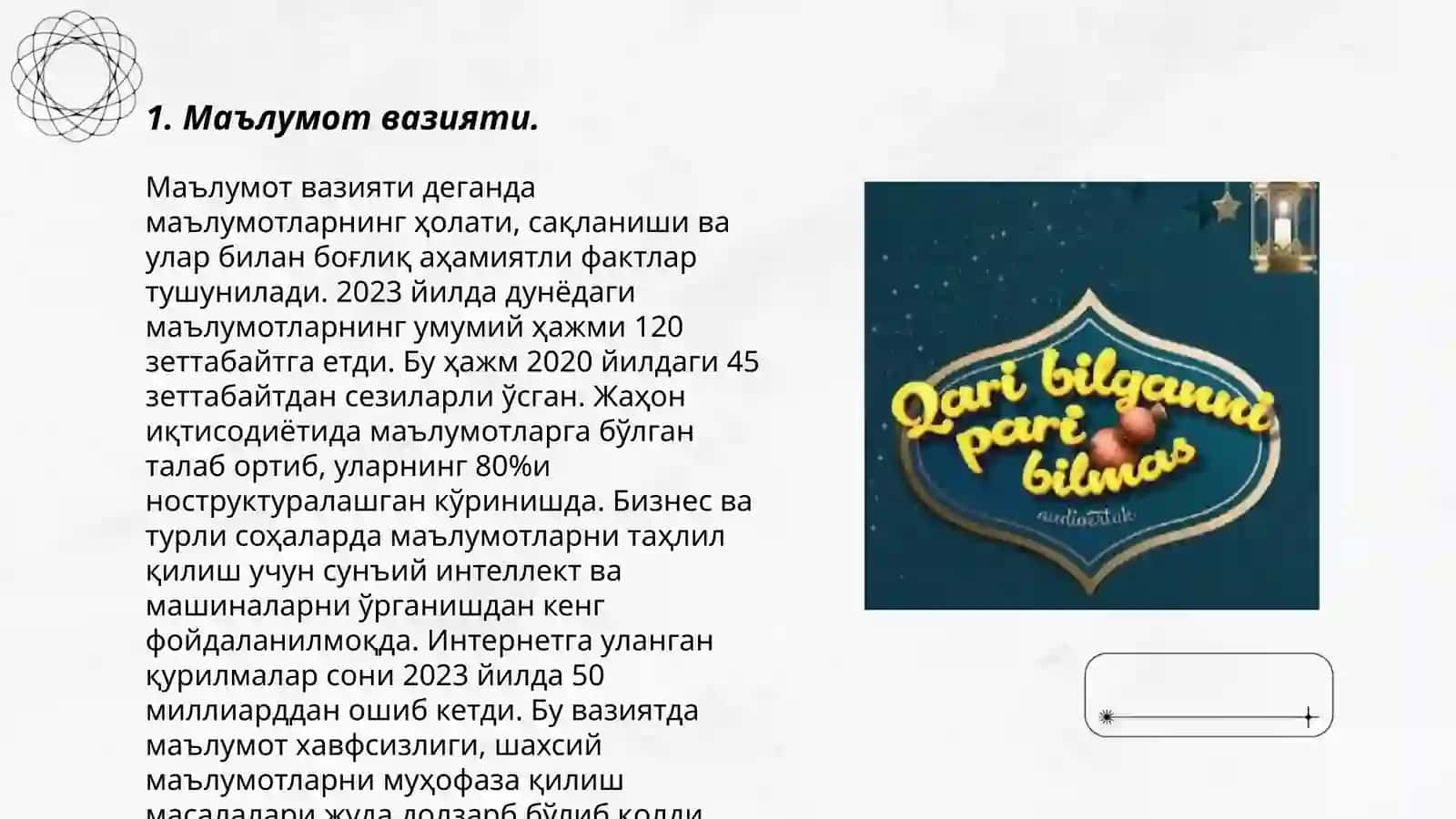 Kuchkarova Dilnoza o’qish fanidan 3 sinf uchun 3