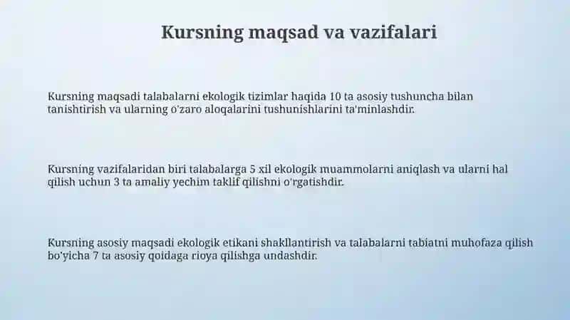 Ekologiya kursi 3