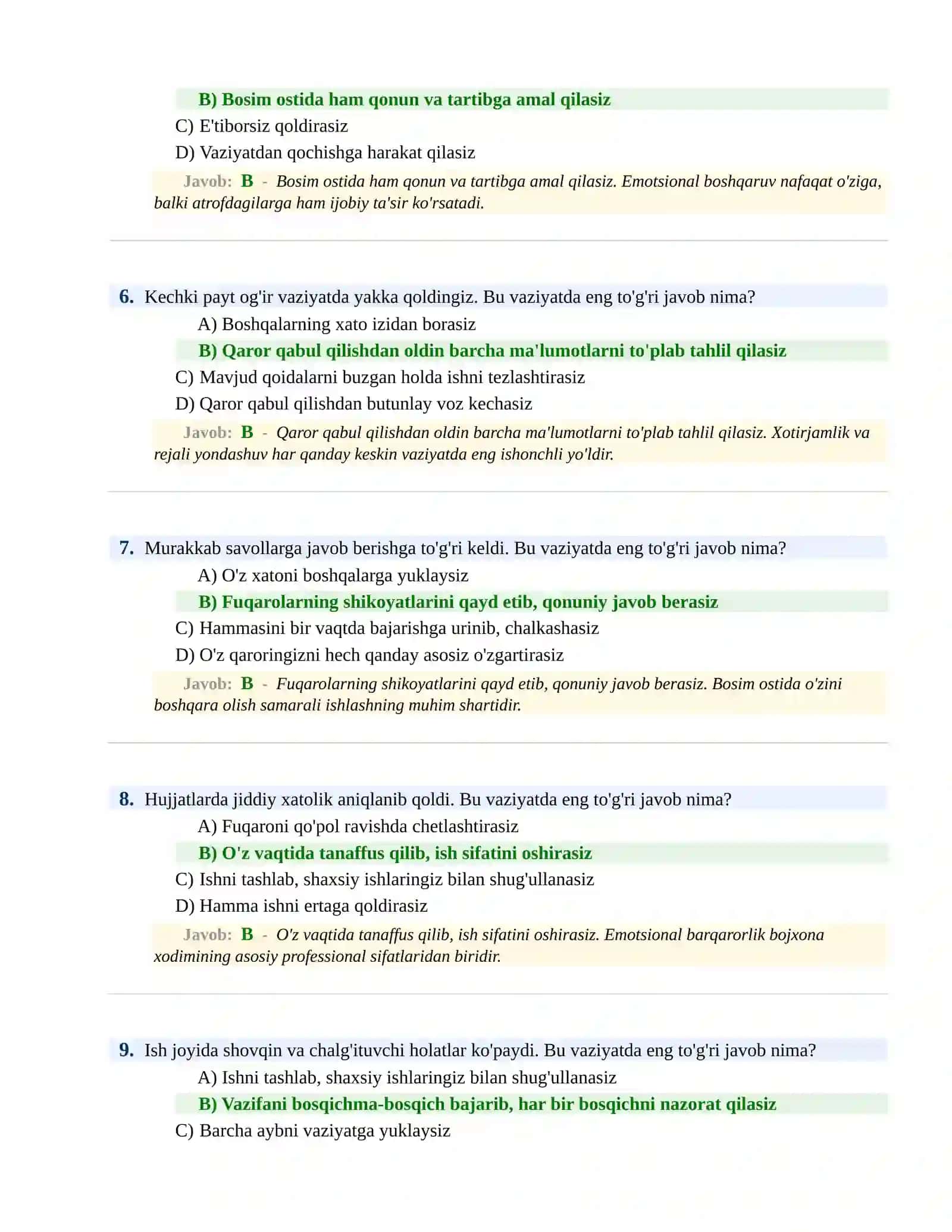 BOJXONA XIZMATIGA ISHGA KIRISH PSIXOLOGIK SINOV Testlari 3