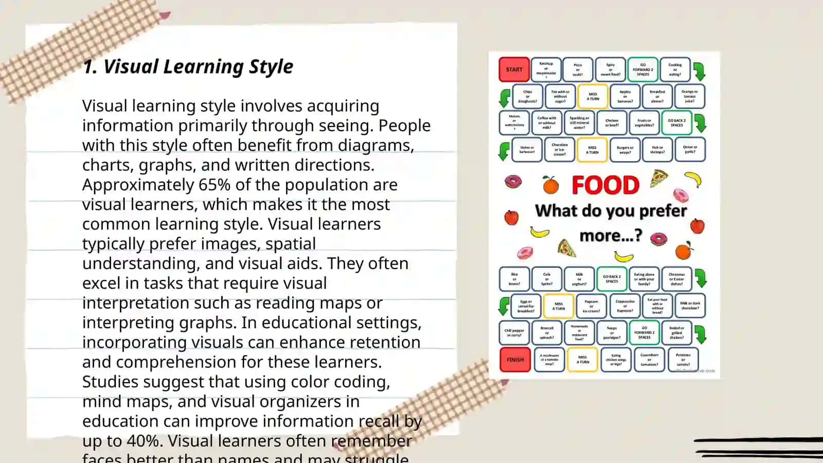 Learning styles and preferences 3