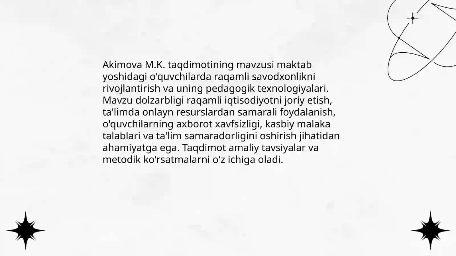 Akimova M.K ning taqdimoti Psixodiagnostika fanidan 3