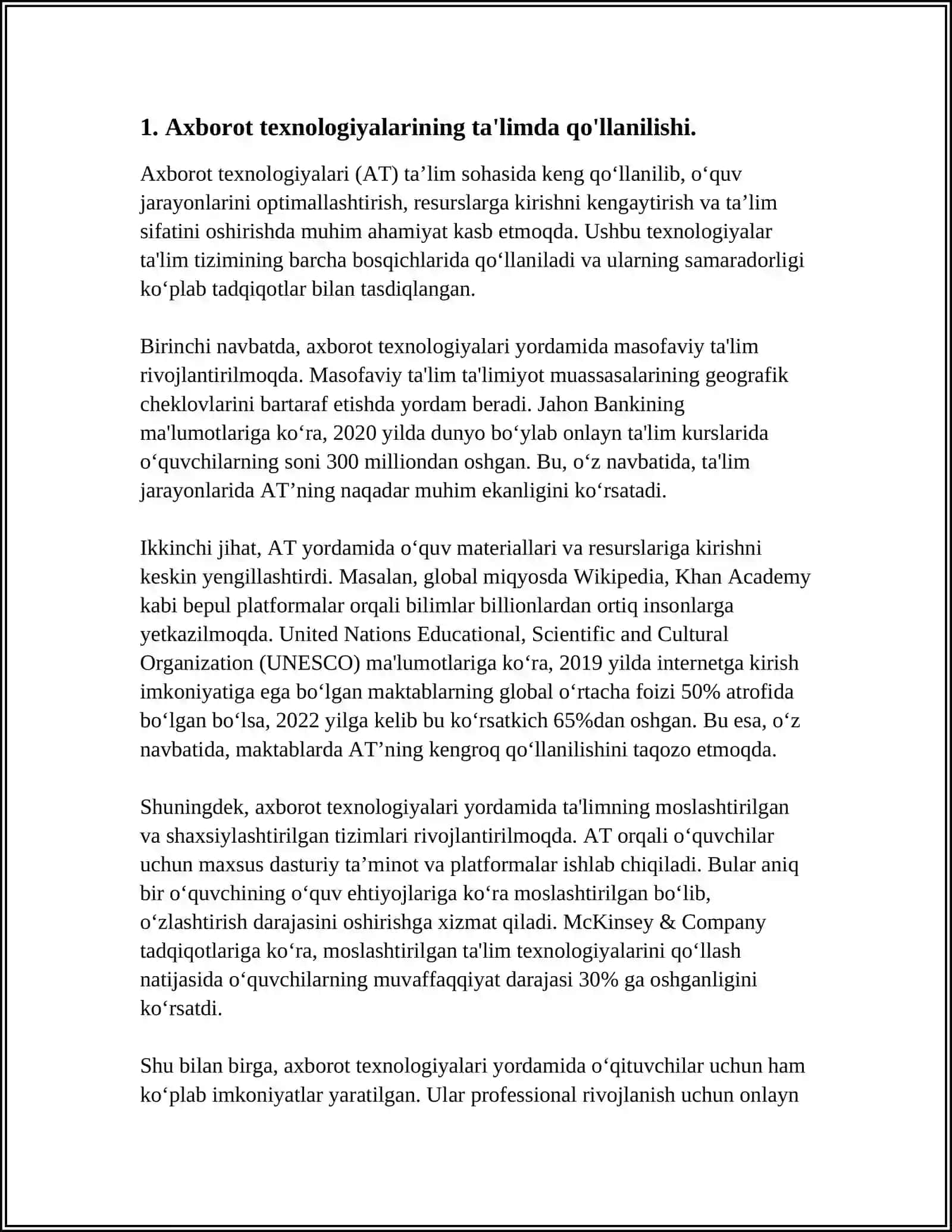 AXBOROT-KOMMUNIKATSIYA TEXNOLOGIYALARI VOSITALARI VA ULARNI TA'LIM JARAYONIDA QOʻLLASH IMKONYATLARI 3