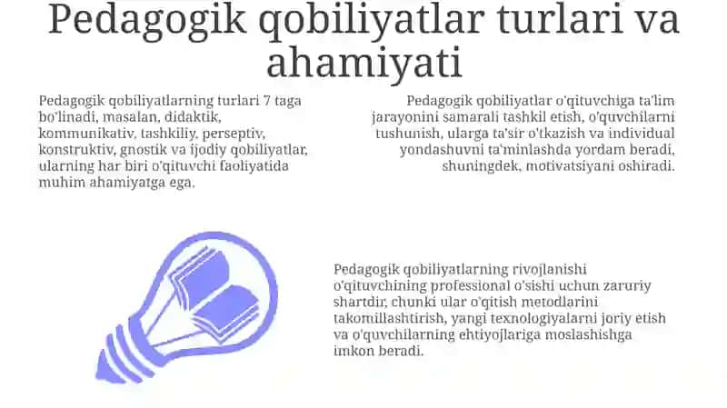 Pedagogik qobiliyatlar turlari va tuzilishi 3
