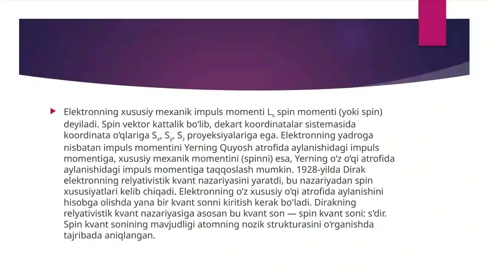 Spin-spin  ta’sir  konstantasi 3