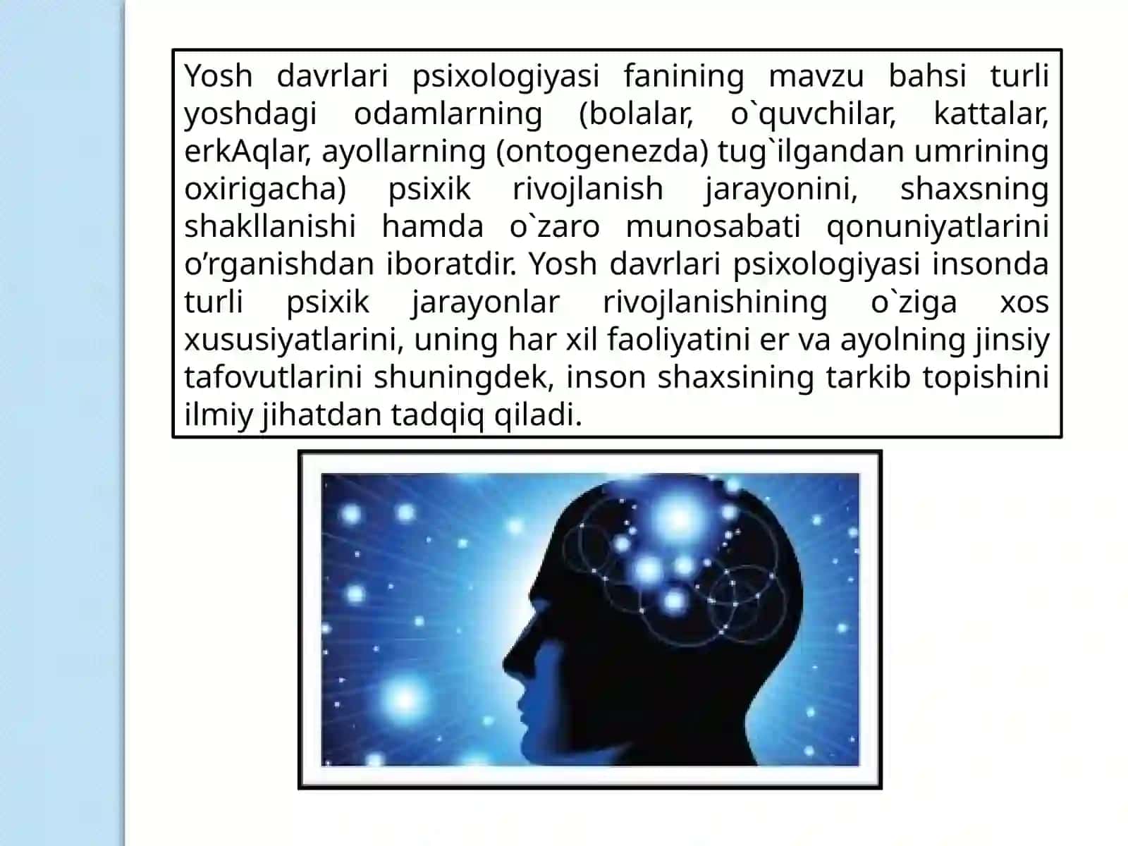 Yosh psixologiyasi fanining maqsad va vazifalari 3