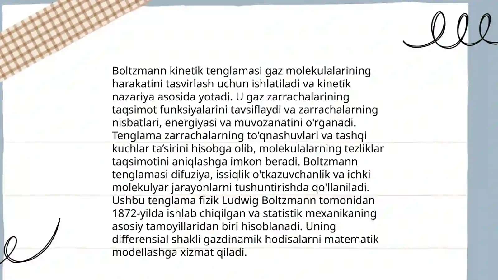 Boltzmann kinetik tenglamasi 3