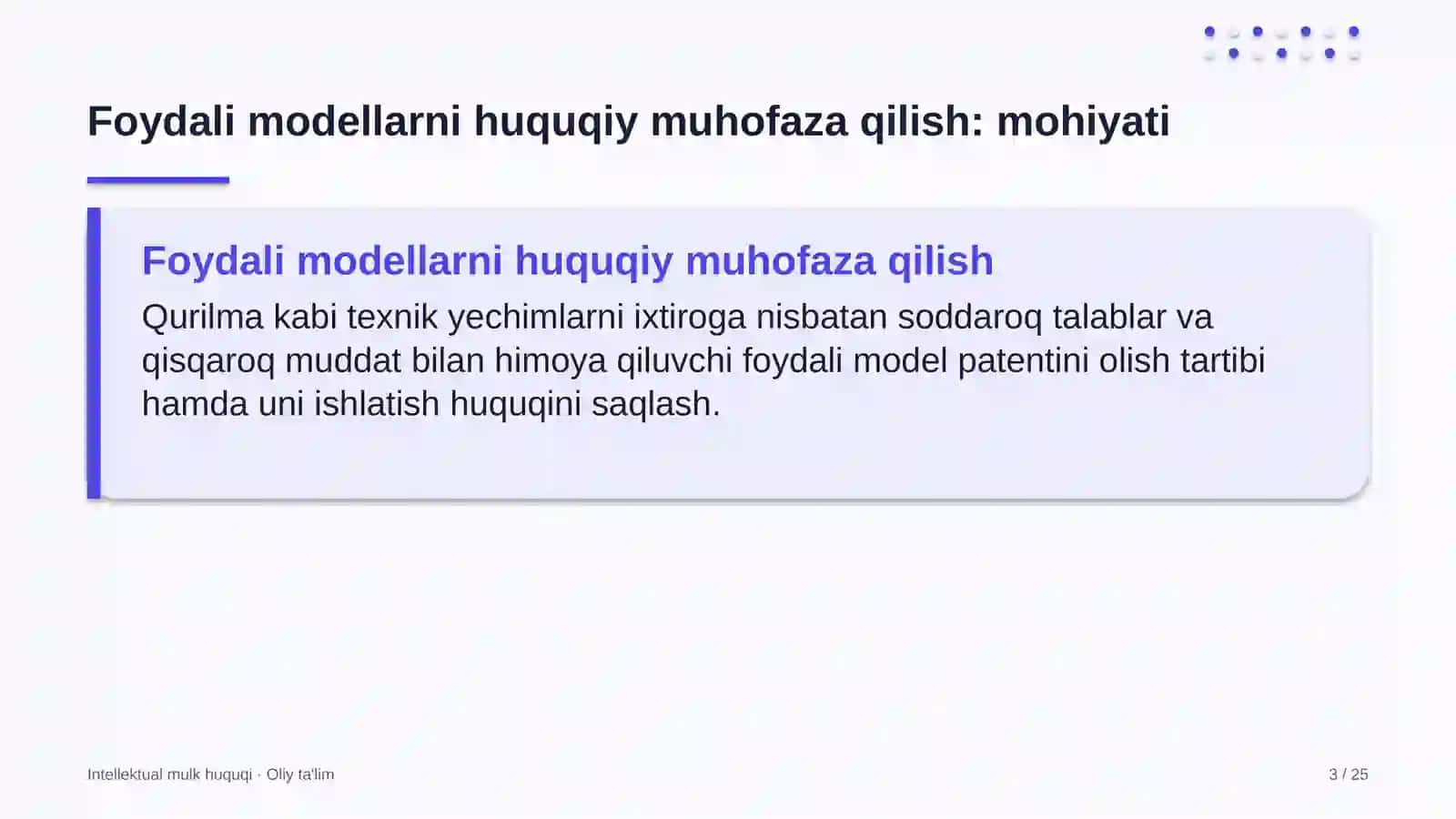 markaziy bank tizimida foydali modellarni huquqiy muhofaza qilish 3092 3