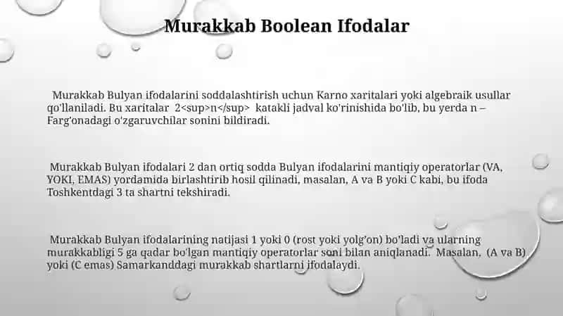 Razriyatli mantiqiy amallari 3