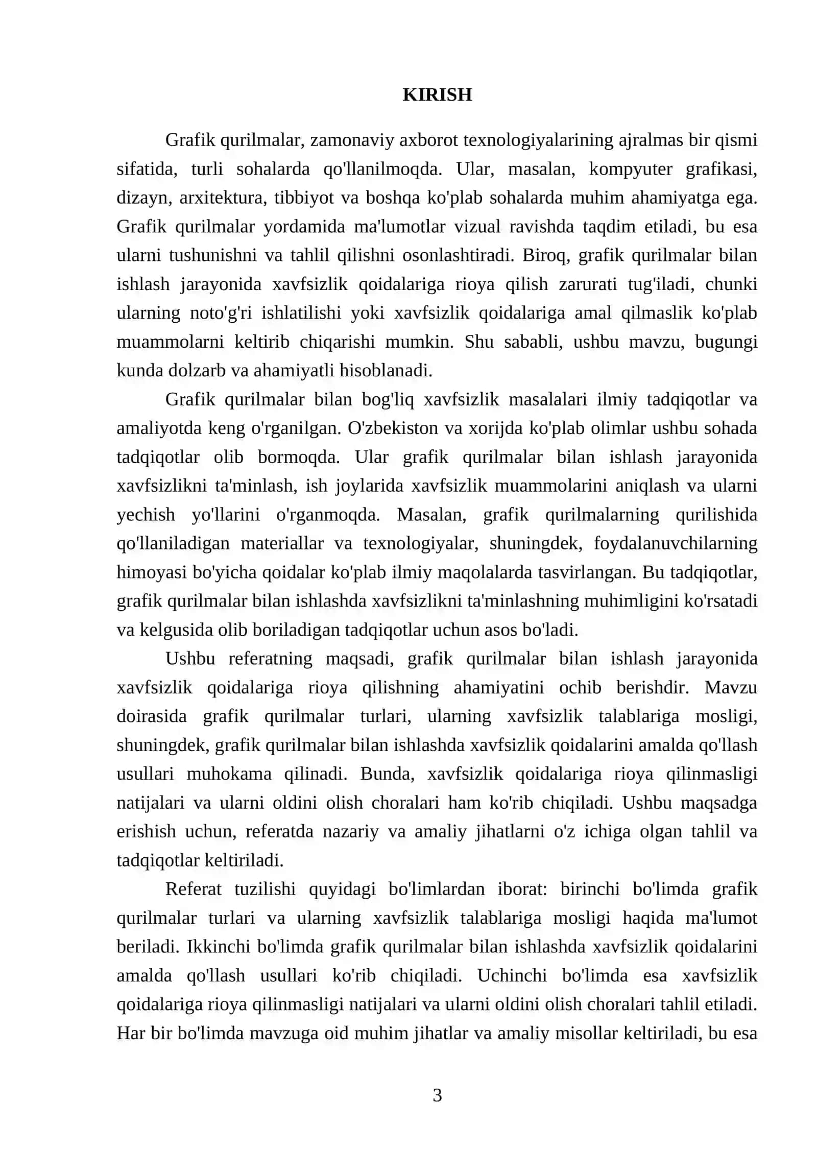 Grafik qurilmalar bilan ishlash jarayonida xavfsizlik qoidalariga rioya qilish 3