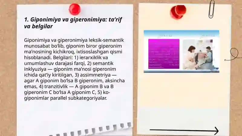 Luģaviy birliklar urtasidagi sematik munosabatlar: giponimiya,graduonimiya, partonimiya 3