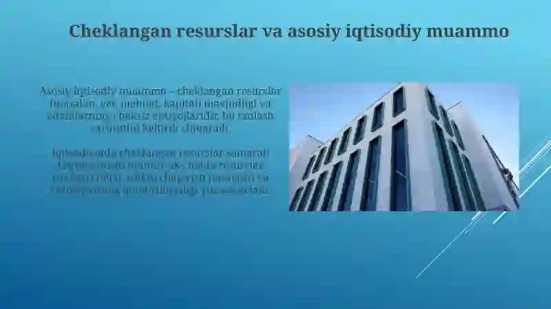 Asosiy iqtisodiy muammo 3