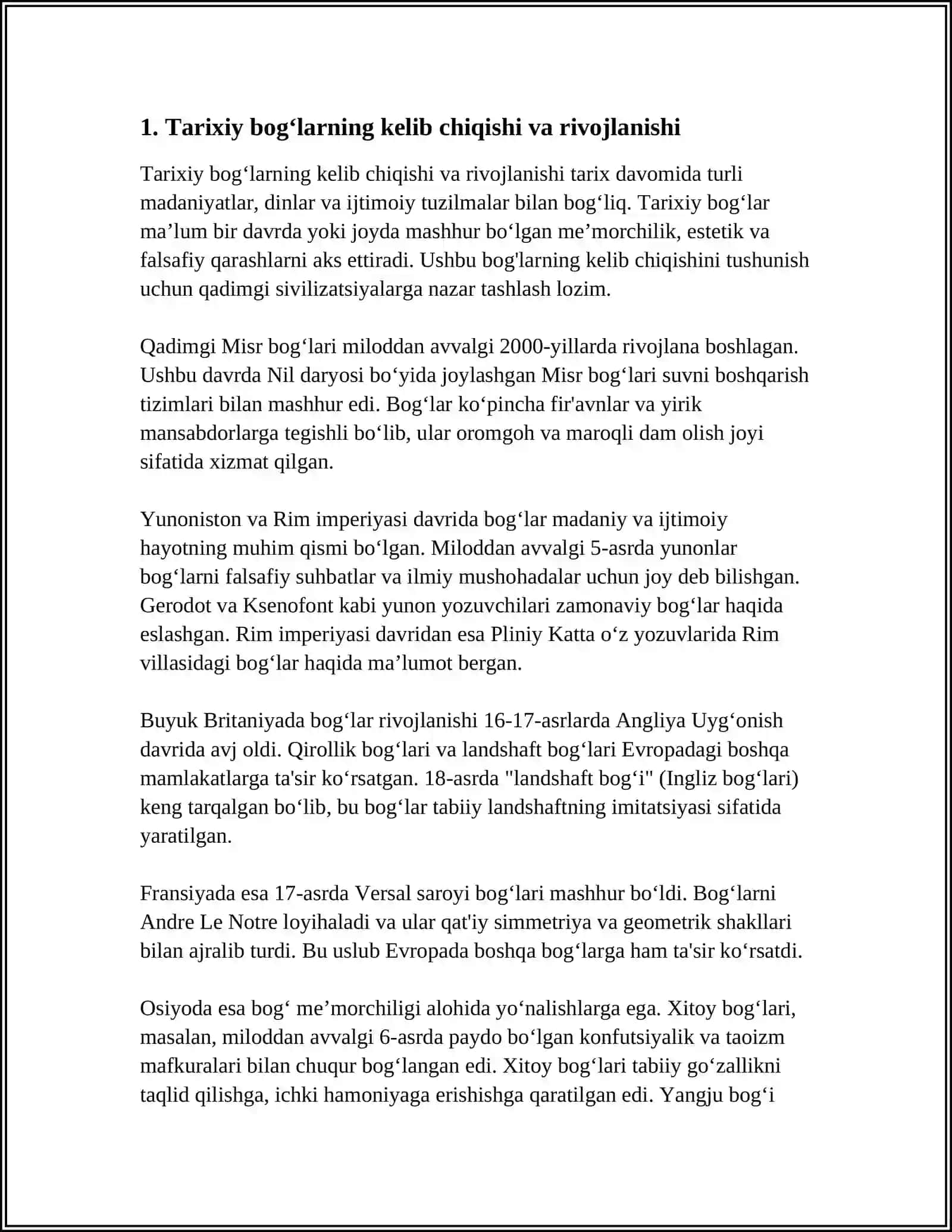 TARIXIY BOGʻLAR HAQIDA 3