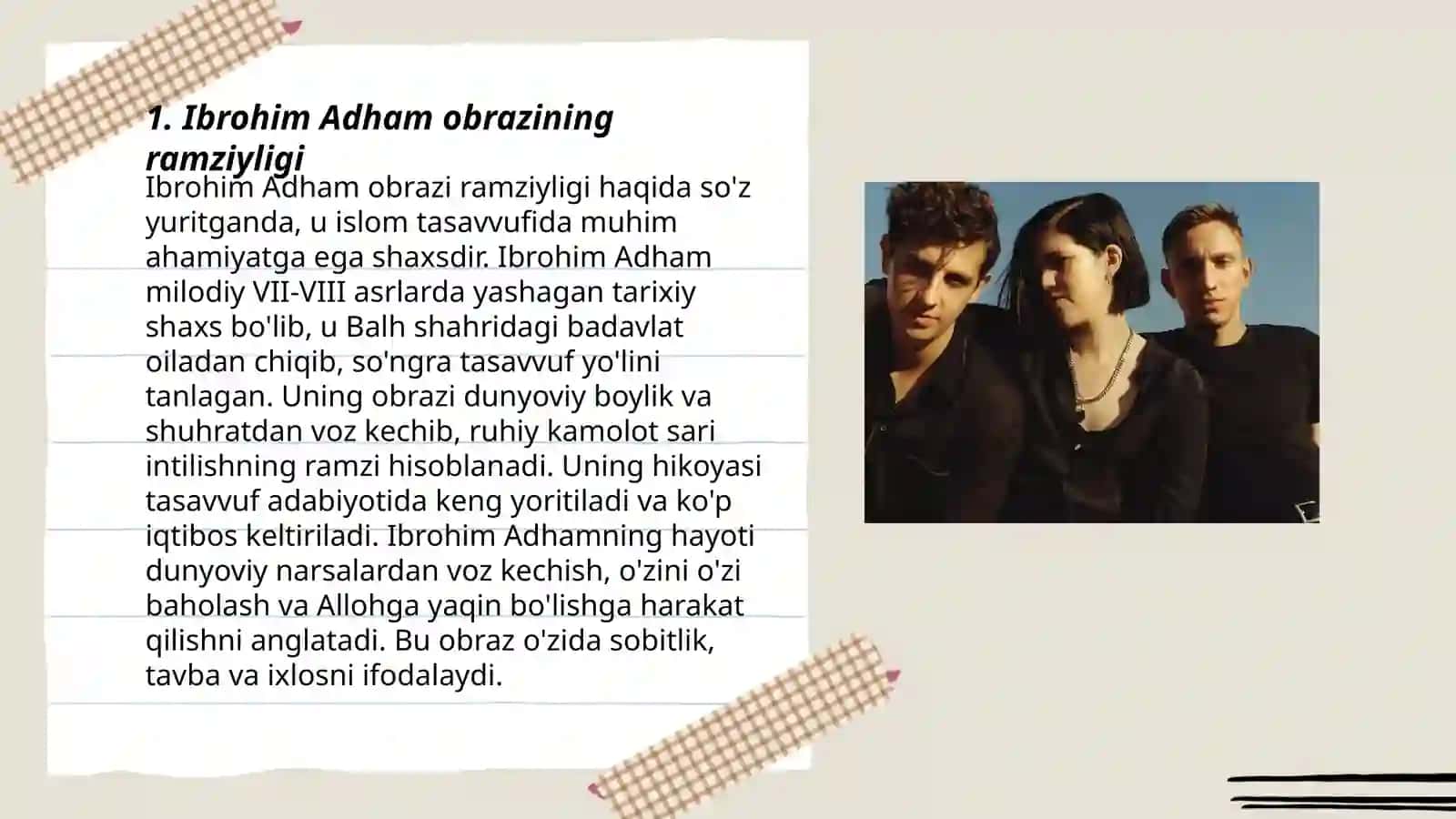 Huvaydoning "Ibrohim Adham" qissasi va undagi timsollarni tavsiflash 3