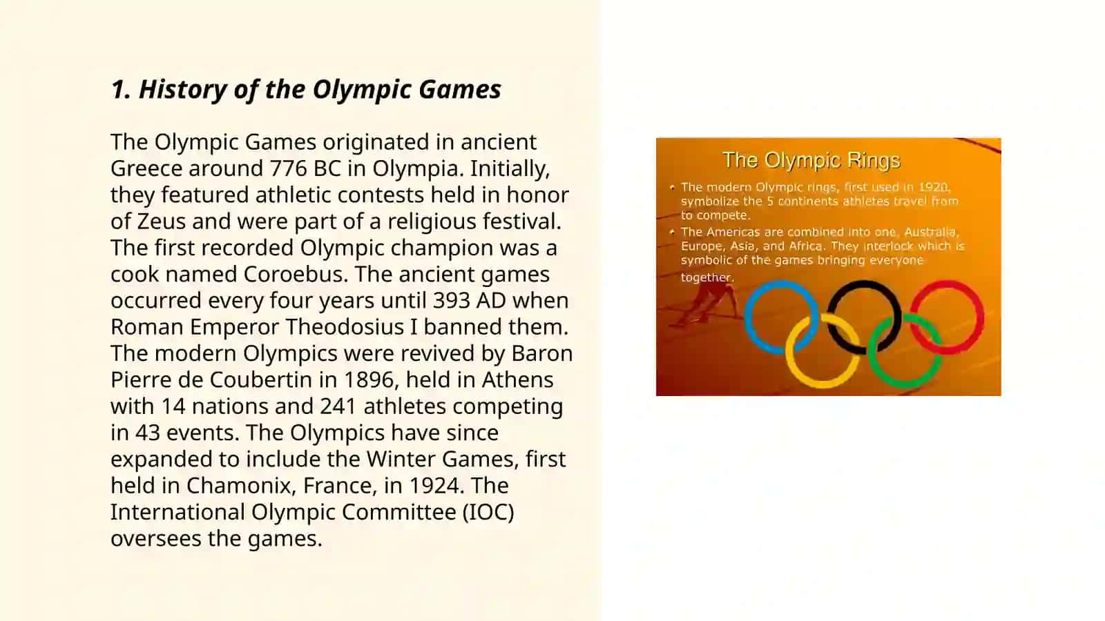 Olimpiya o'yinlari Tarixi 3