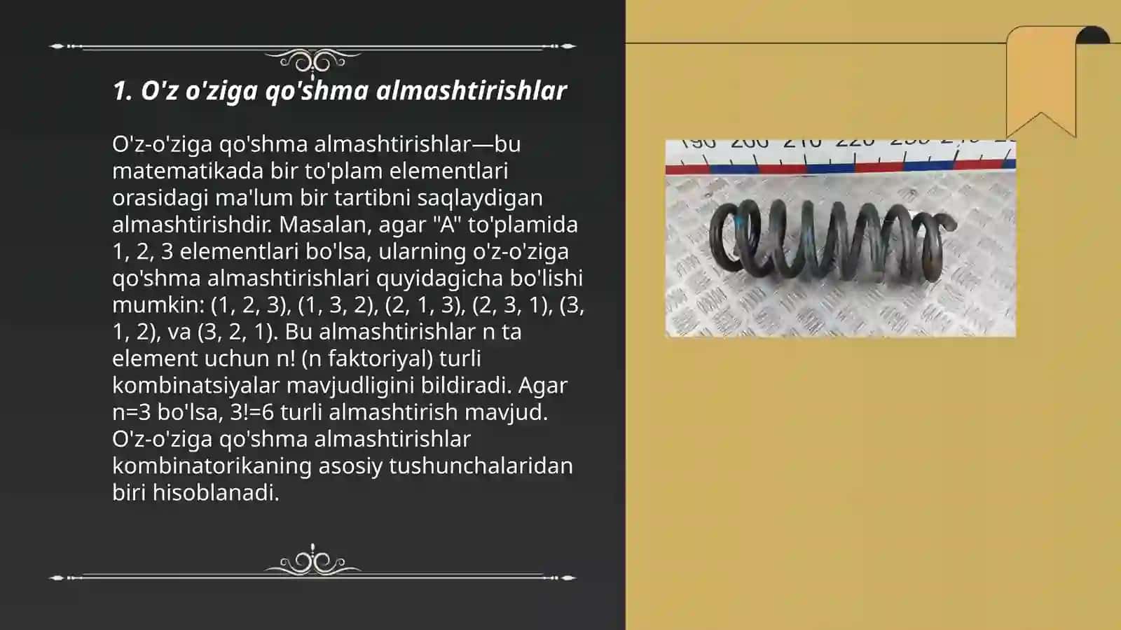O'z o'ziga qo'shma almashtirishlar 3
