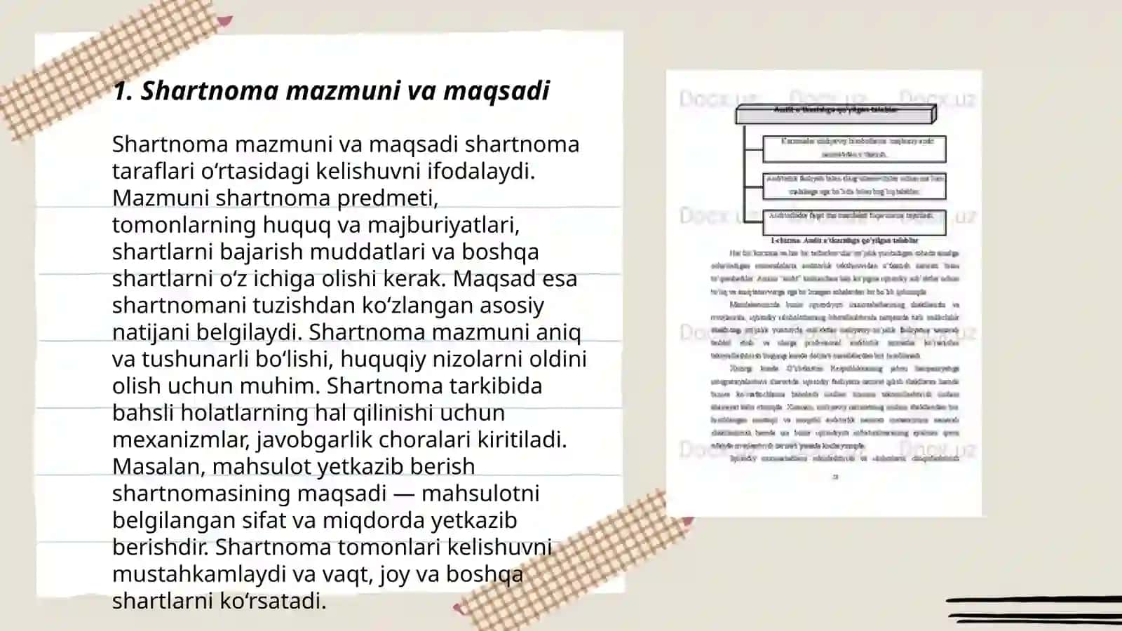 Auditorlik firmasi bilan korxona òrtasida tuzilgan shartnomasi 3