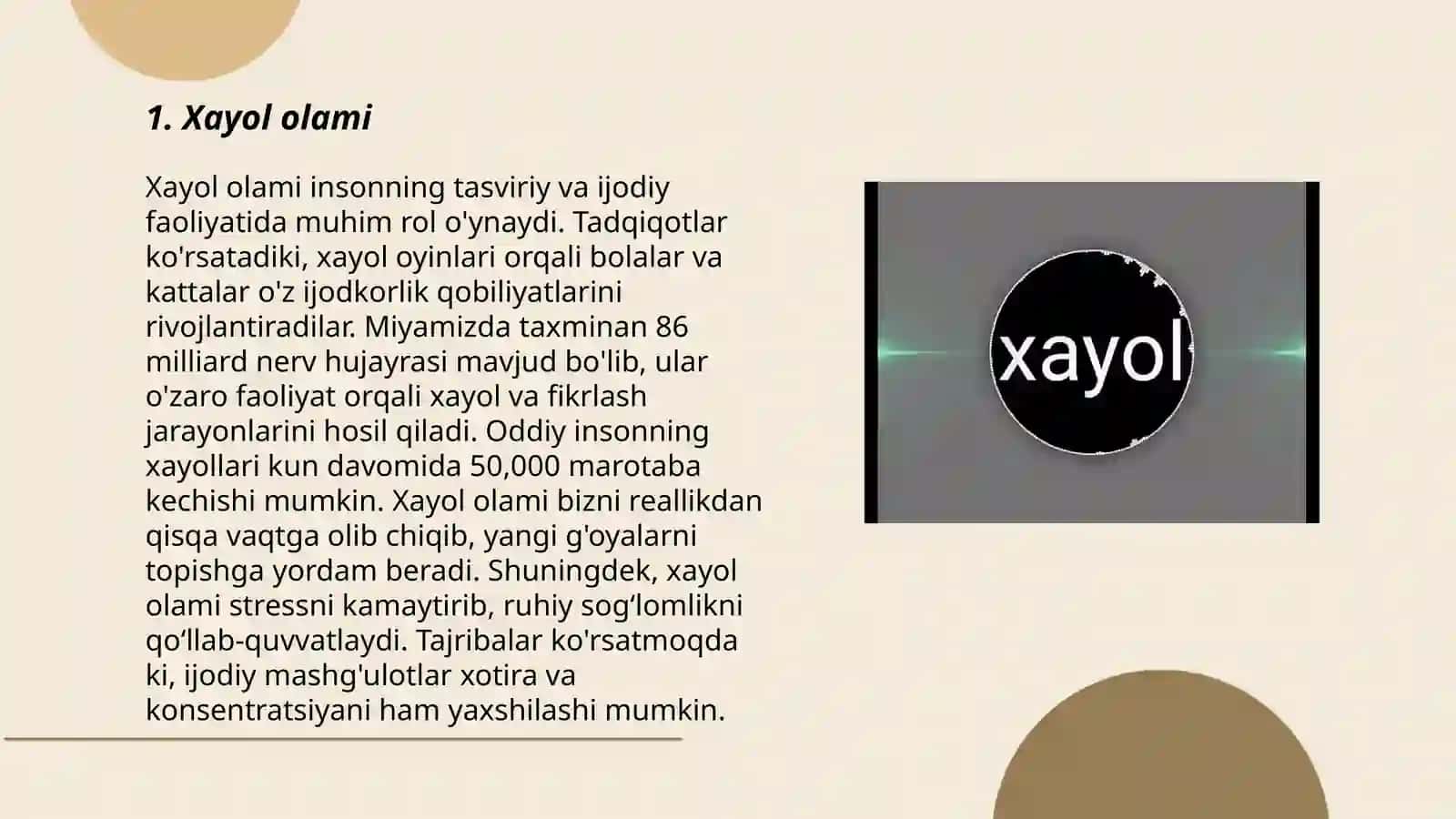 Xayol olami 3