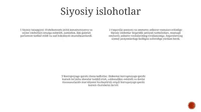 O'Zbekistonda Amalga Oshirilgan Islohotlar 3
