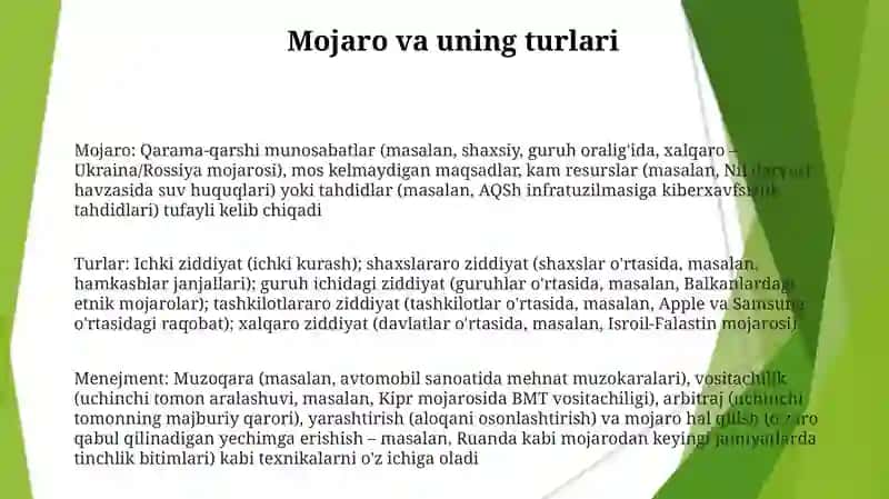 Konfliktologiyada konfliktlarni boshqarish usullari 3