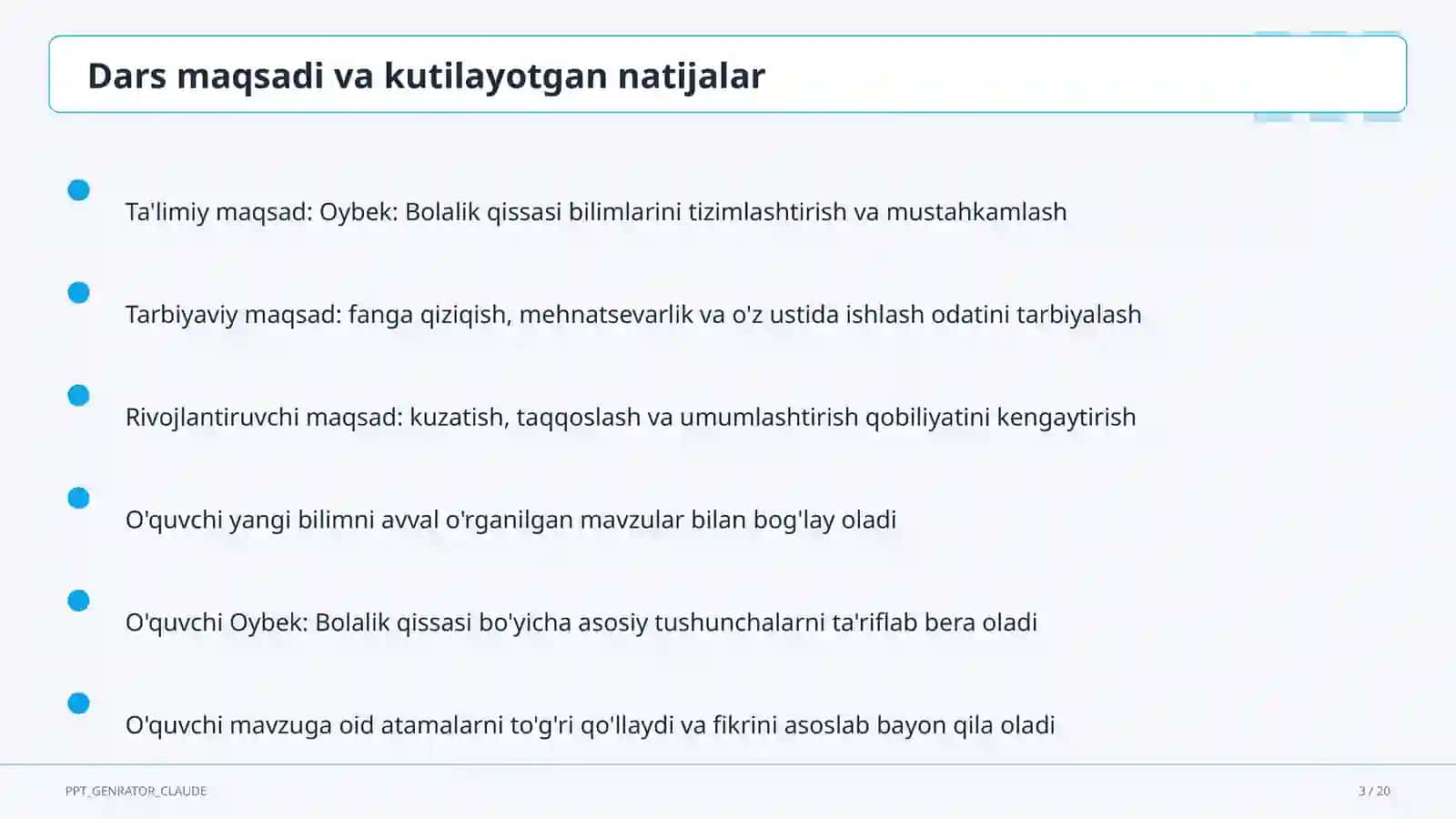 Oybek: Bolalik qissasi (6-sinf) 3