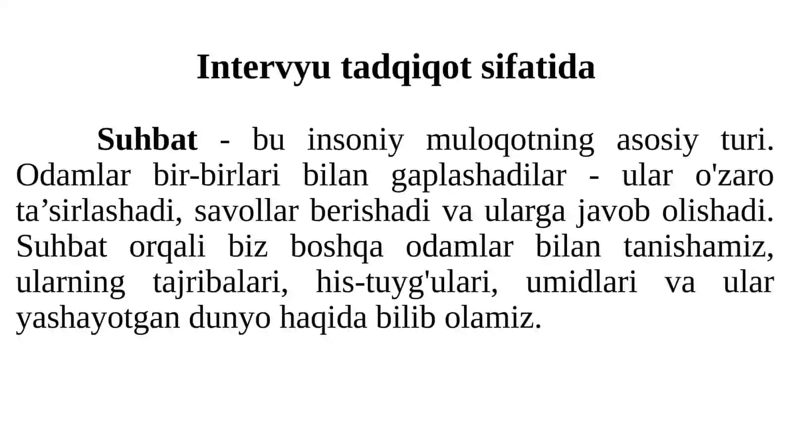 Intervyu metodi 3