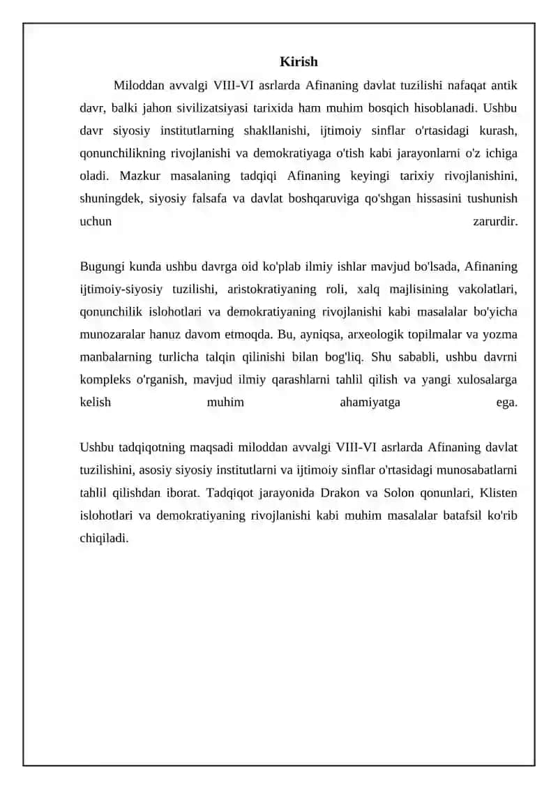Arxaik Afinaning ijtimoiy-siyosiy tuzilishi (VIII-VI asrlar) 3