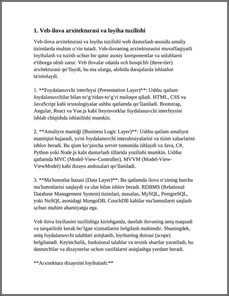 WEB SASTURLASHGA ASOSLANGAN AMALIY TIZIMLAR 3