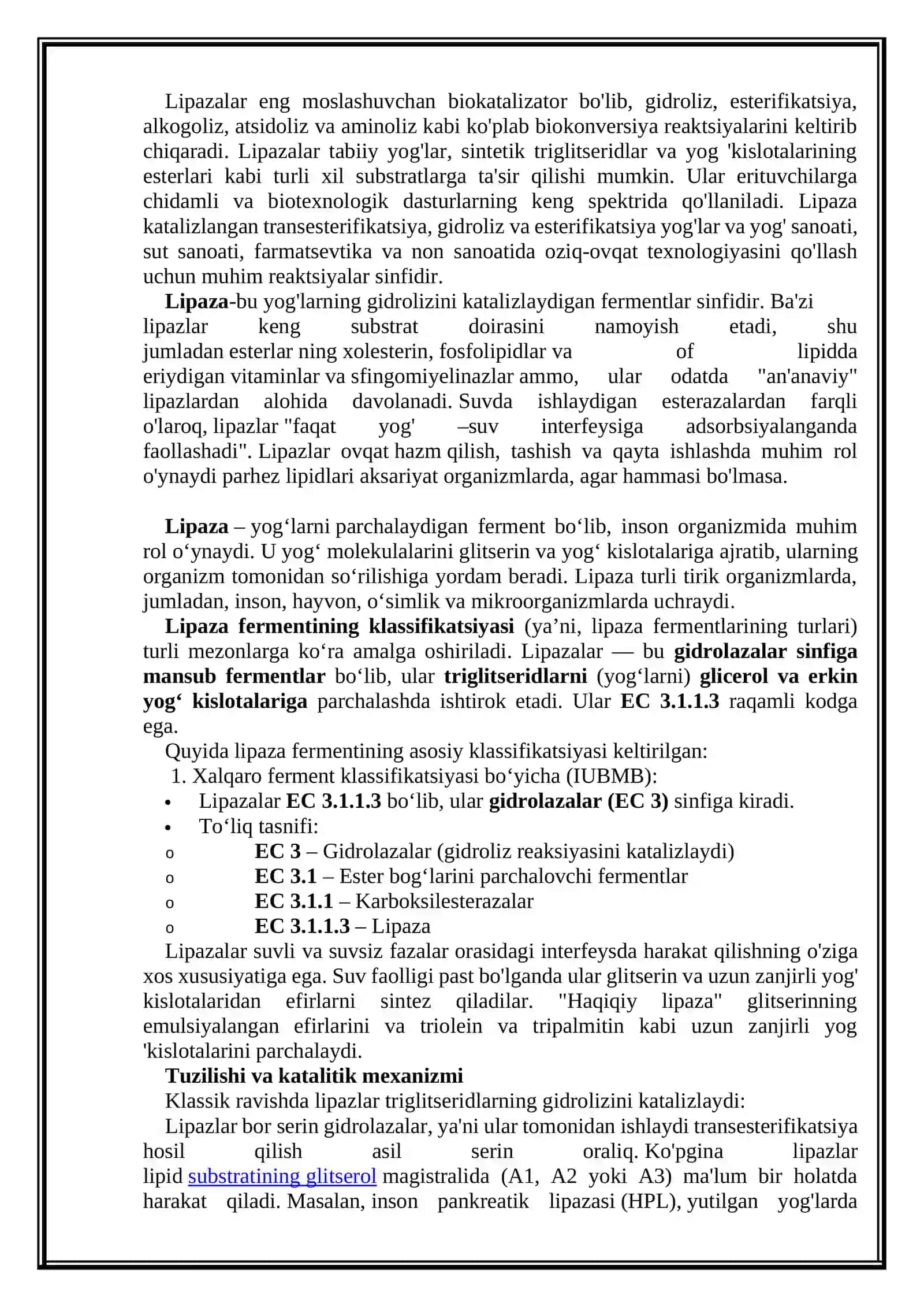 Oziq ovqat sanoatida fermentlarning qo‘llanilishi 3