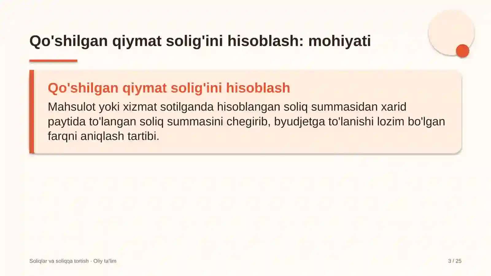Ko'prik qurilishida qo'shilgan qiymat solig'ini hisoblash 3