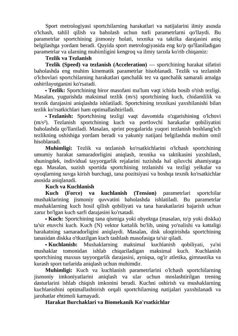 MA’RUZA. SPORT METROLOGIYASINING NAZARIY ASOSLARI 3