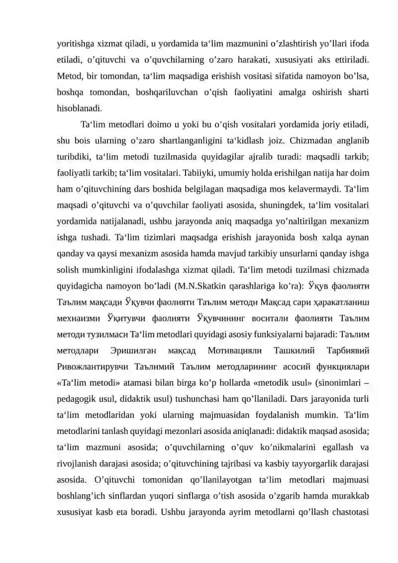 Ta‘lim berish usullari, shakllari va vositalari 3