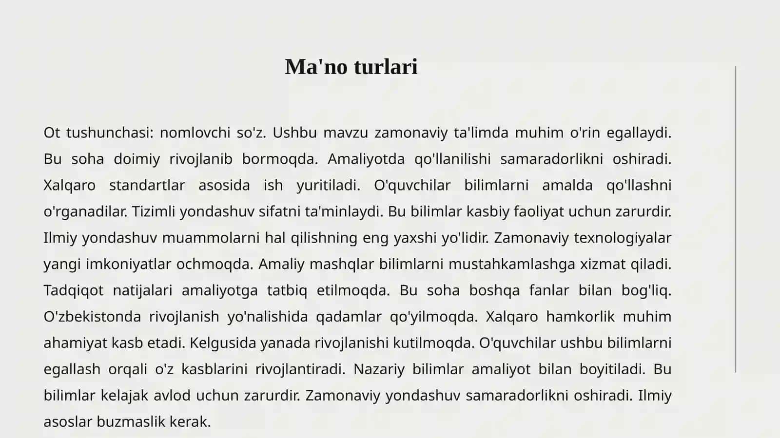 OTNING MA'NO TUURLARI 3