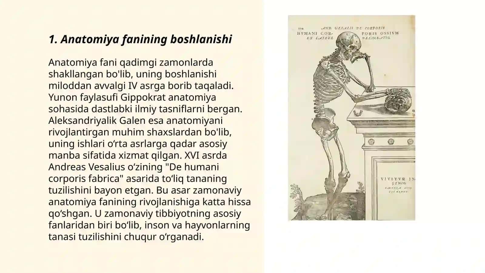 Anatomiya fanining qisqacha tarixiy ocherki 3