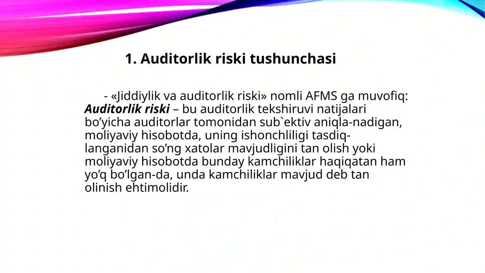 Bank auditisifati nazorat qilish 3