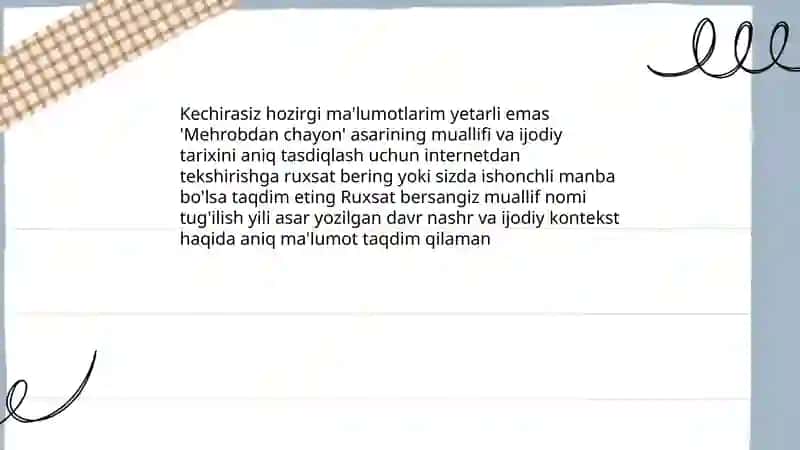 Mehrobdan chayon 3