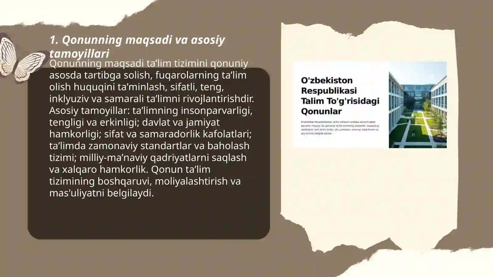 Oʻzbekiston Respublikasi "Taʼlim toʻgʻrisidagi qonuni" 3