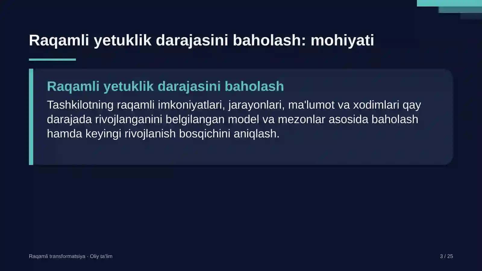 xususiy banklarda raqamli yetuklik darajasini baholash 2872 3