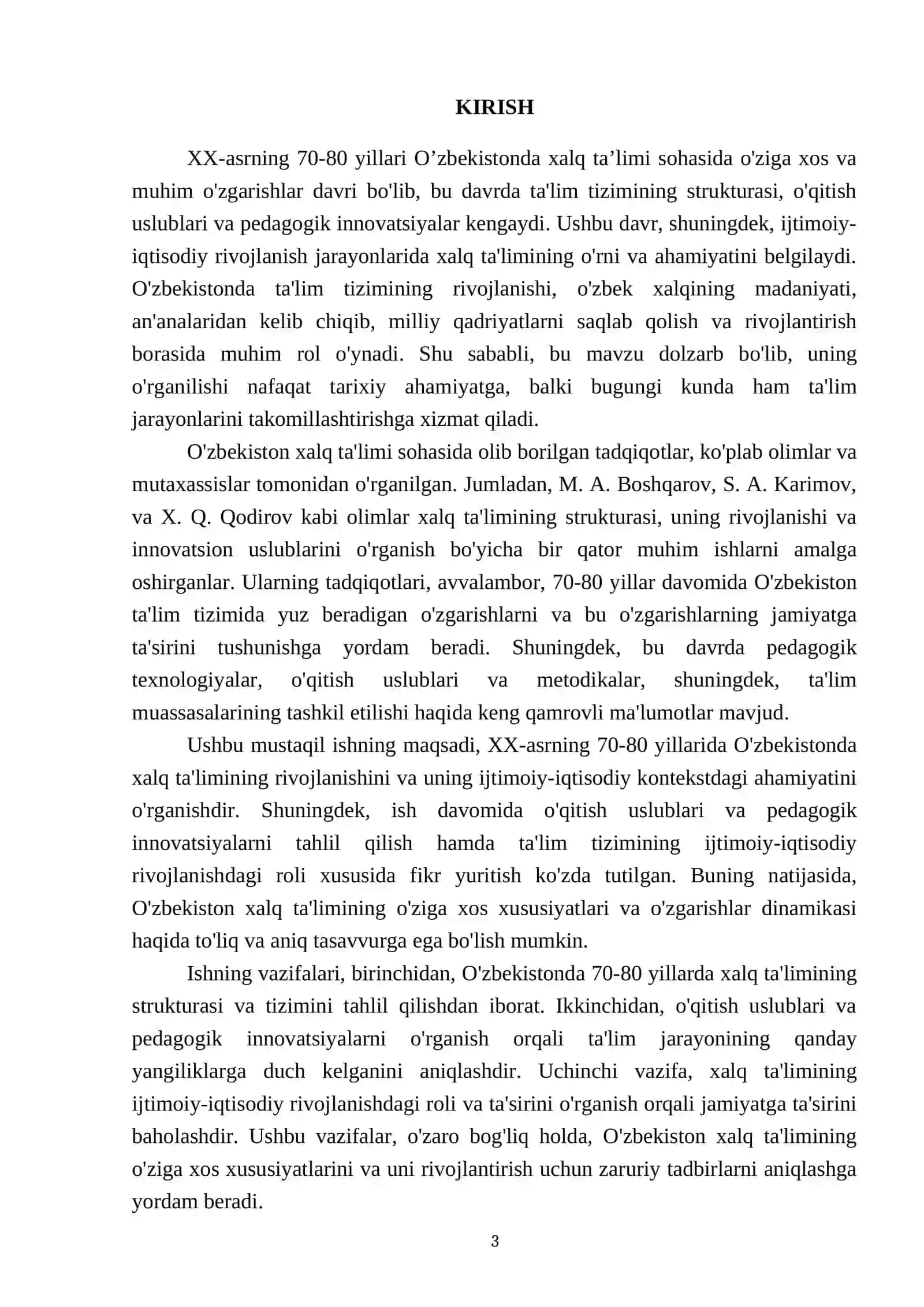 XX-asrning 70-80 yillarida O’zbekistonda xalq ta’limi 3