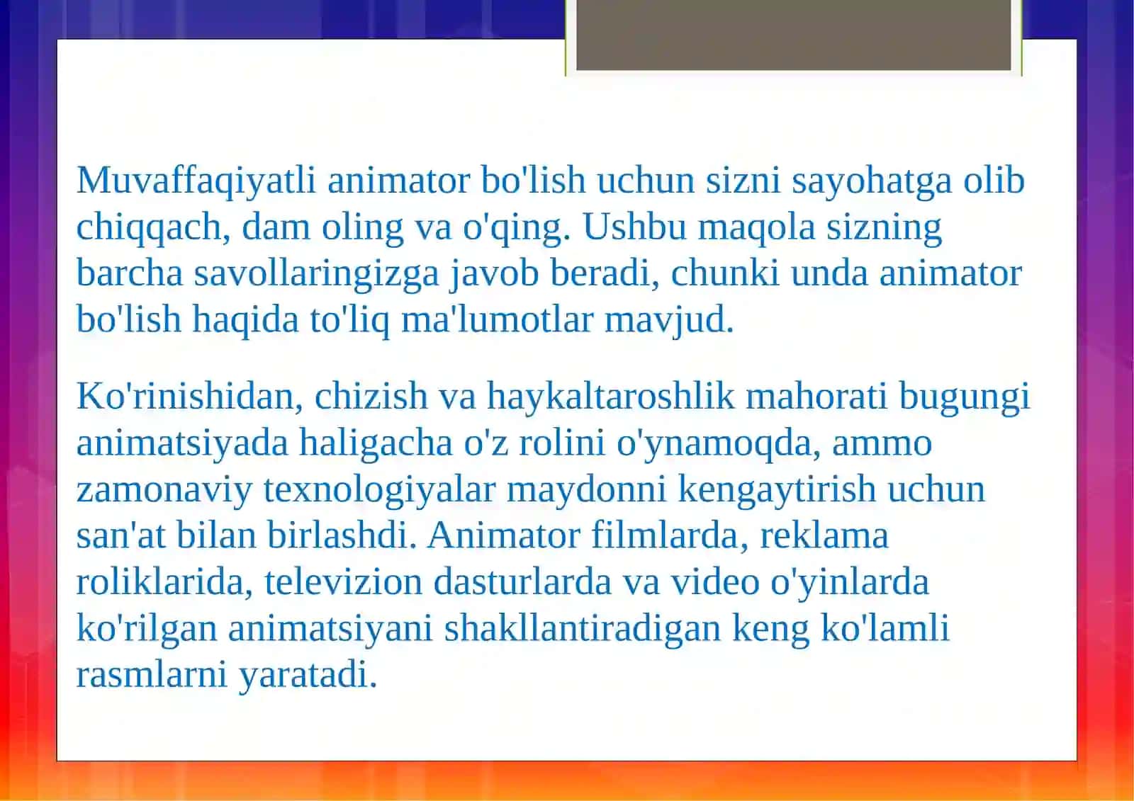 Animatorlik 3