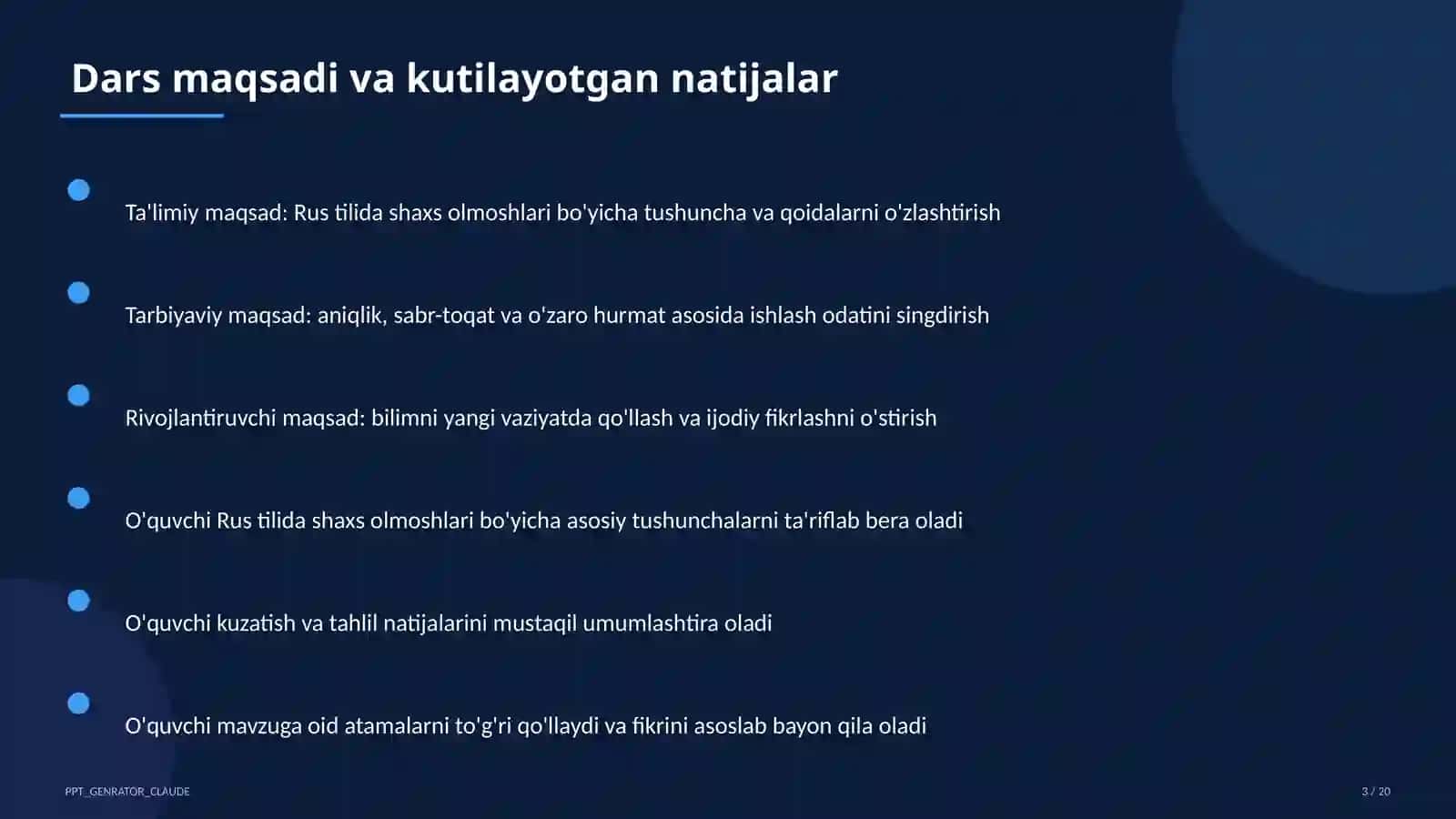 Rus tilida shaxs olmoshlari (5-sinf) 3