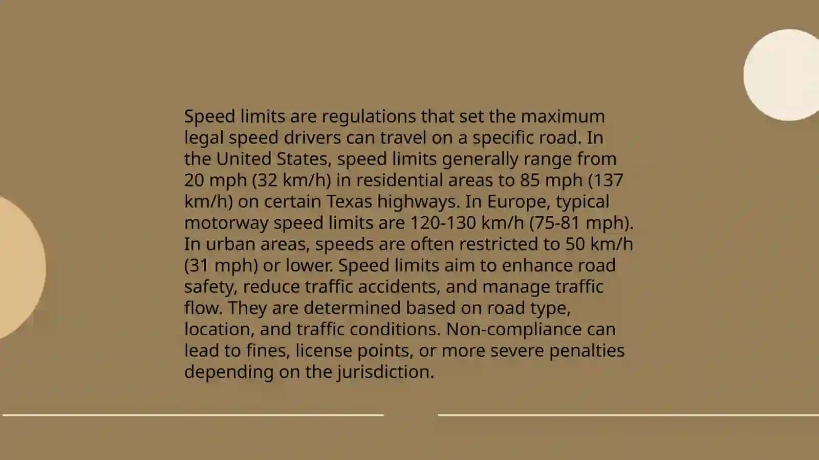 Speed limits 3