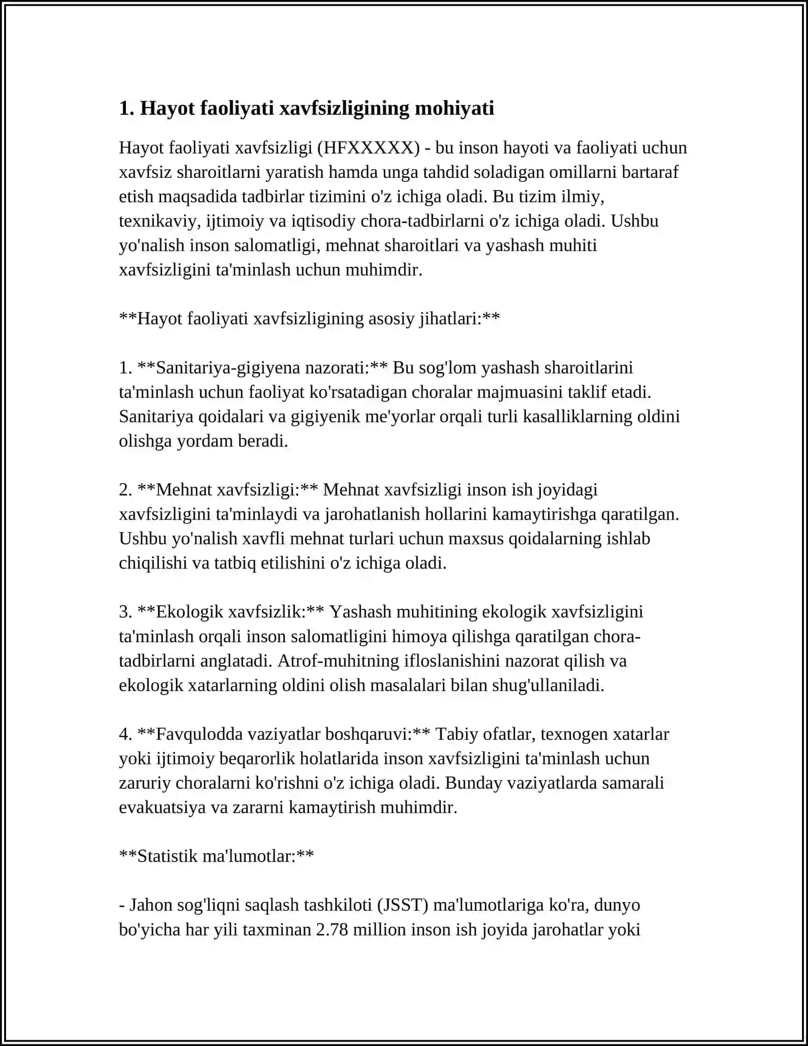 HAYOT FAOLIYATI XAVFSIZLIGI TA'MINLASHNING NAZARIY VA HUQUQIY ASOSLARI 3