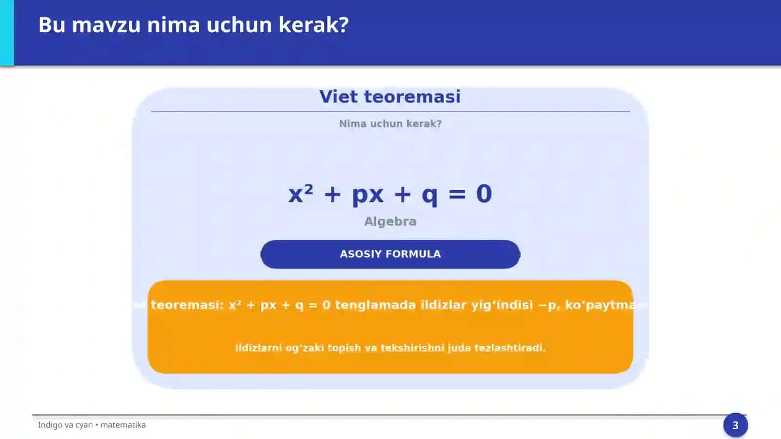 Viet teoremasi 3