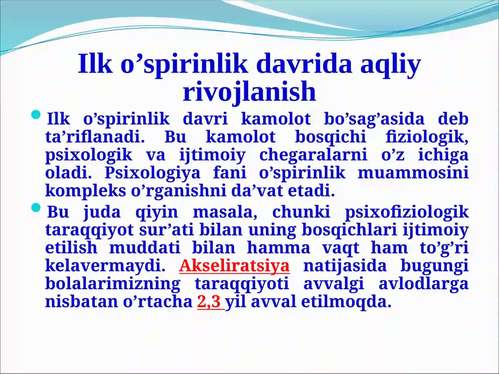 O’spirinlik davri psixologiyasi 3