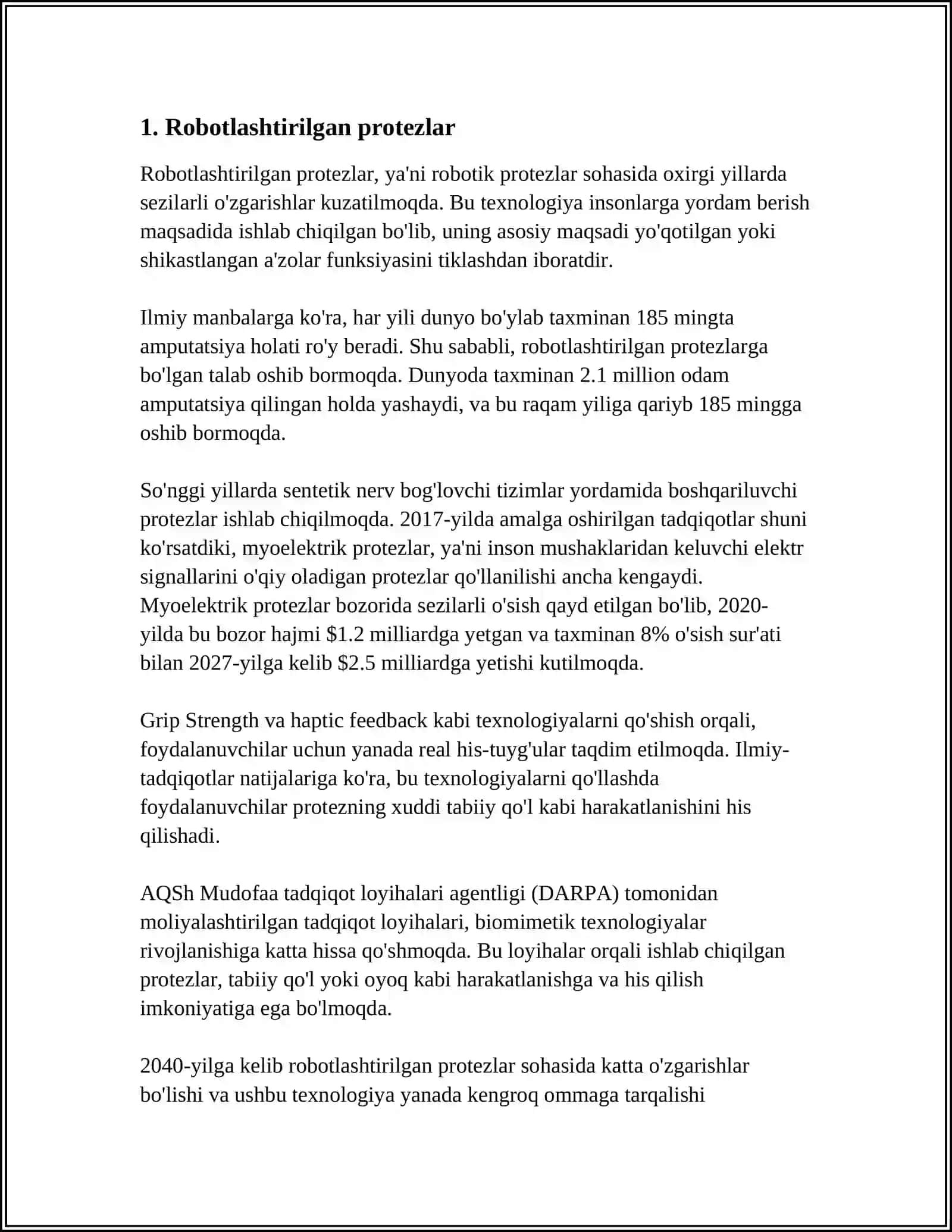 BIOMEHANIK ROBOTLARNING VAULARNING TIBBIYOTDAGI QÒLLANISHI 3